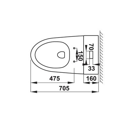 Bồn cầu một khối Durastyle với Sensowash 588.46.453